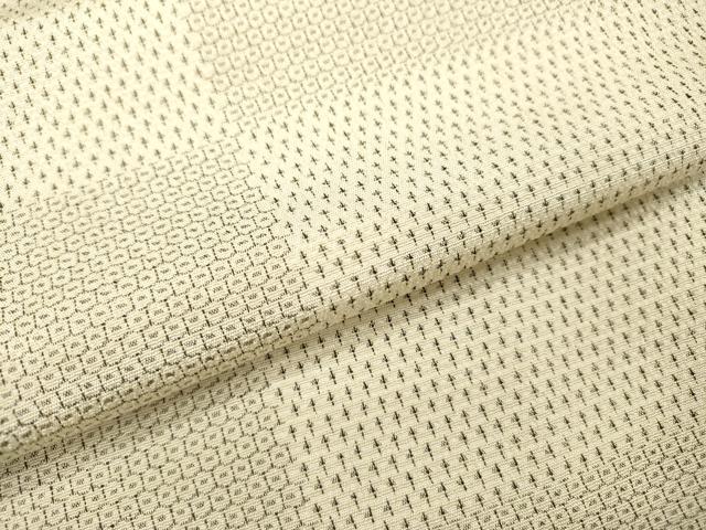 平和屋着物▽本塩沢 単衣 110亀甲 横段文 正絹 逸品 DABD5931fe