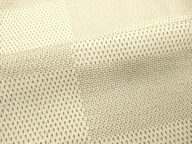 平和屋着物▽本塩沢 単衣 110亀甲 横段文 正絹 逸品 DABD5931fe