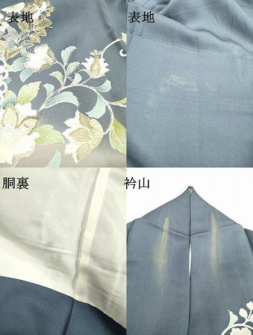 平和屋着物▼訪問着 鳳凰更紗花唐草文 暈し染 金銀彩 正絹 逸品 DABD5970fe