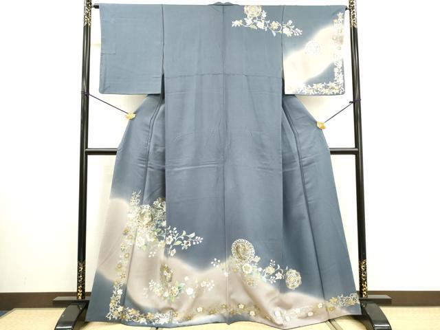 平和屋着物▼訪問着 鳳凰更紗花唐草文 暈し染 金銀彩 正絹 逸品 DABD5970fe