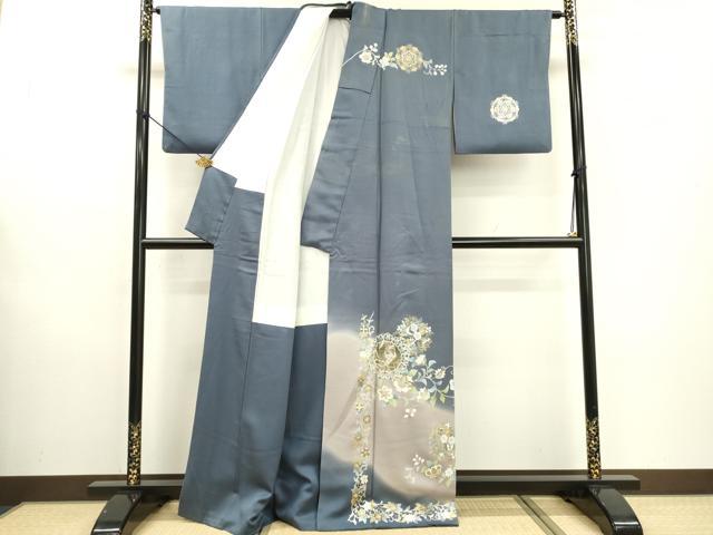 平和屋着物▼訪問着 鳳凰更紗花唐草文 暈し染 金銀彩 正絹 逸品 DABD5970fe