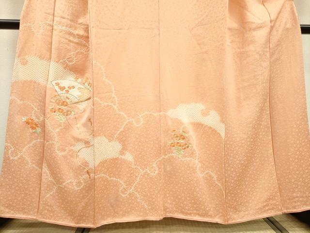 平和屋着物▼訪問着 絞り 刺繍 扇面花文 正絹 逸品 DABD5978fe
