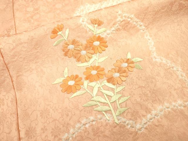 平和屋着物▼訪問着 絞り 刺繍 扇面花文 正絹 逸品 DABD5978fe