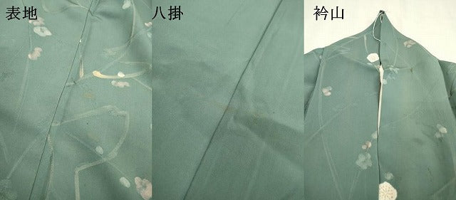 平和屋着物▼上質な小紋 絞り 地紋起こし 枝花 金彩 正絹 逸品 DABD5982fe