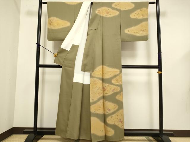 平和屋着物■訪問着 刺繍 吹き寄せ花文 金彩 正絹 逸品 DABD6019du