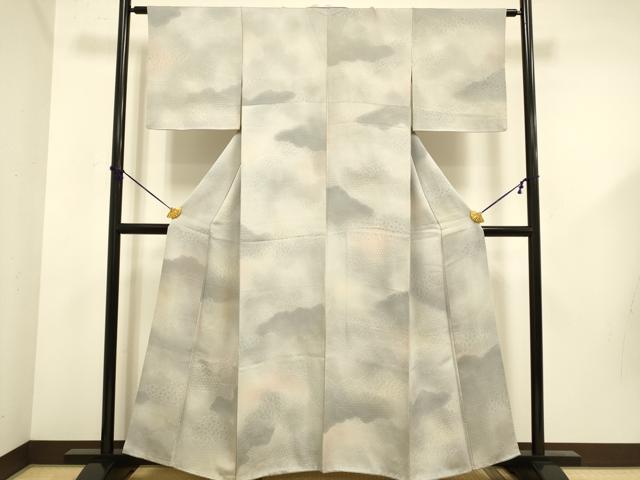 平和屋着物■上質な小紋 作家物 いろ彩 雲取吉祥文 正絹 逸品 DABD6031du