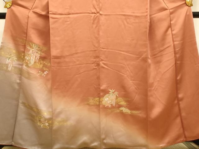 平和屋着物■訪問着 竹屋町刺繍 草花文 松竹梅 暈し染め 金彩 やまと誂製 正絹 逸品 DABD6083du