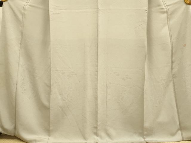 平和屋着物●皇室献上作家 北出与三郎 無地絵羽訪問着 草花地紋 茶鼠色 正絹 逸品 DABD6104du