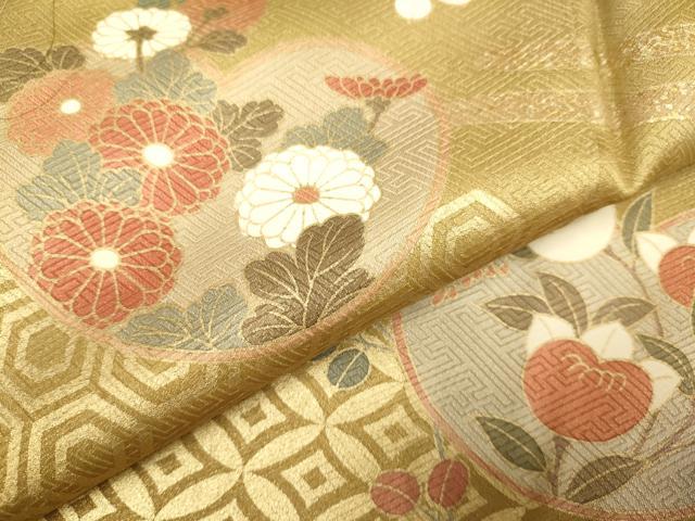 平和屋着物●豪華色留袖 刺繍 吉祥花文 暈し染め 金彩 正絹 逸品 未使用 DABD6107du