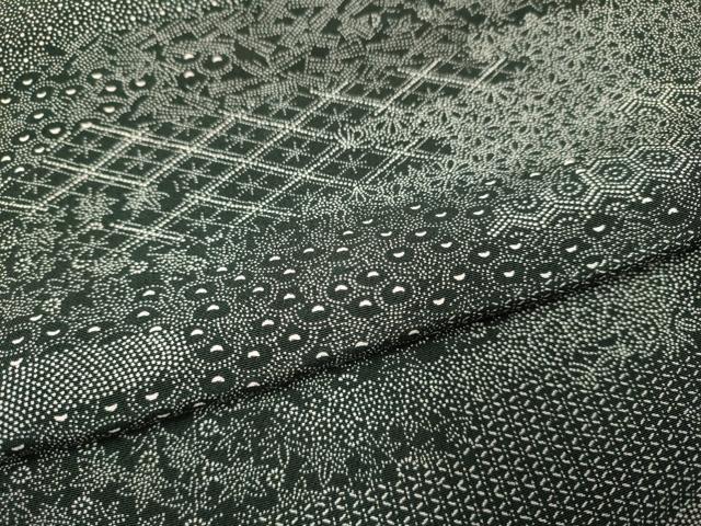 平和屋着物●江戸小紋 作家物 エ霞小紋柄 正絹 逸品 DABD6112du