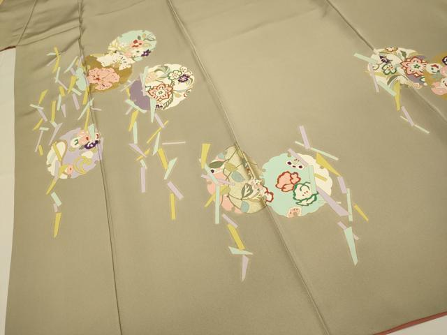 平和屋着物●訪問着 駒刺繍 雪輪花文 金彩 正絹 逸品 DABD6128du