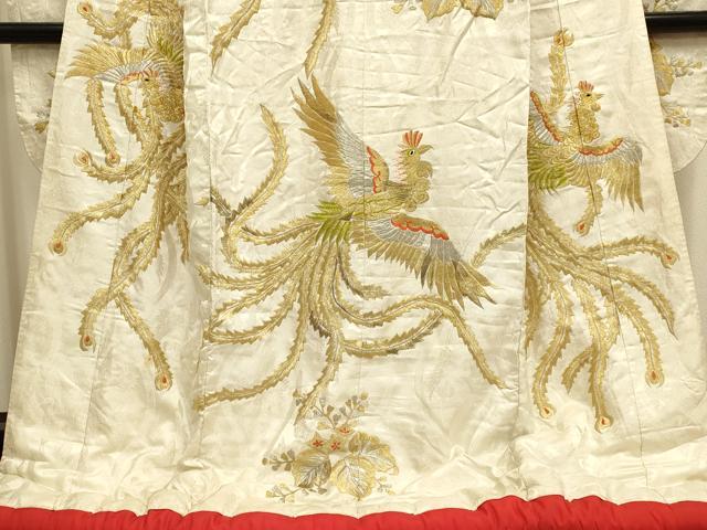 平和屋本店●色打掛 お引きずり 和装 婚礼 結婚式 花嫁 神社挙式 総刺繍 鳳凰桐文 金銀糸 逸品 DABD6241du