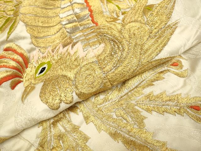 平和屋本店●色打掛 お引きずり 和装 婚礼 結婚式 花嫁 神社挙式 総刺繍 鳳凰桐文 金銀糸 逸品 DABD6241du