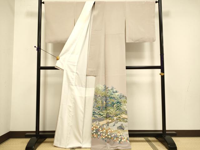 平和屋着物■豪華色留袖 友禅 作家物 風景文 正絹 逸品 DABD6347du
