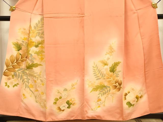 平和屋着物■訪問着 刺繍 枝花文 暈し染め 金彩 正絹 逸品 未使用 DABD6404du