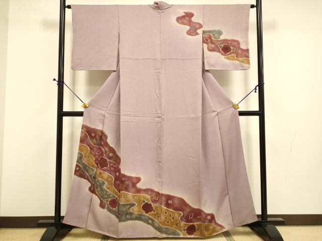 平和屋着物■訪問着 絞り 辻が花 金彩 正絹 逸品 DABD6408du