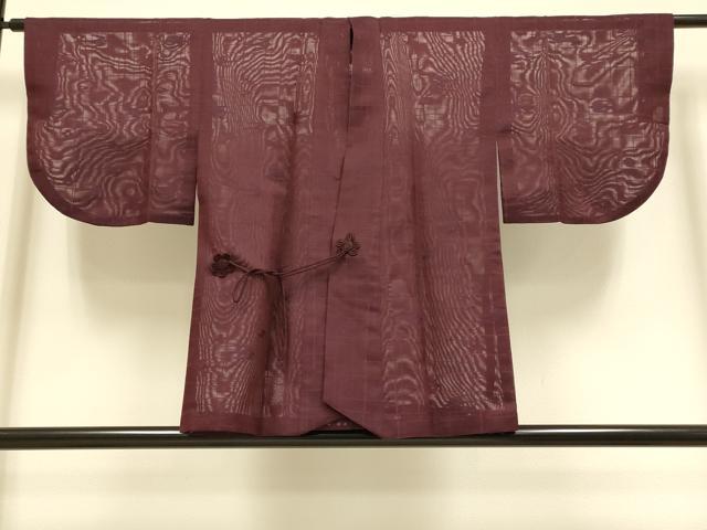平和屋着物▽道中着 スリーシーズン 春夏秋 塵除け 琉球絣紋 葡萄色 洗える着物 DABD6460du
