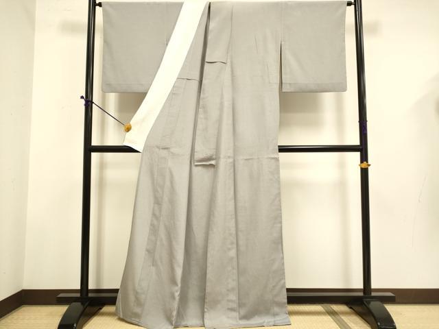 平和屋着物▽本塩沢 単衣 絣文様 潤色 正絹 逸品 DABD6519du