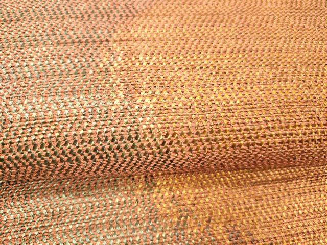 平和屋着物*夏物 全通柄袋帯 抽象文様 金糸 正絹 逸品 DABD6529cm