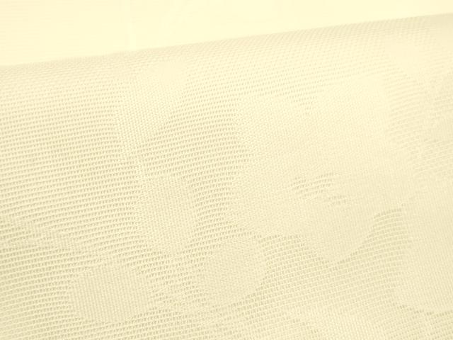 平和屋着物*夏物 九寸開き名古屋帯 草花文 鳥の子色 正絹 逸品 DABD6537cm