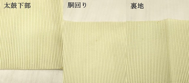 平和屋着物*夏物 絽綴れ 八寸名古屋帯 草花文 銀糸 正絹 逸品 DABD6560cm
