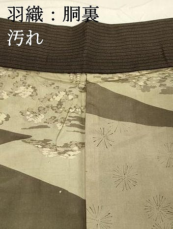 平和屋着物■男性 紬 アンサンブル 間道 正絹 逸品 DABD6585cm