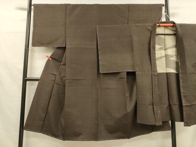 平和屋着物■男性 紬 アンサンブル 間道 正絹 逸品 DABD6585cm