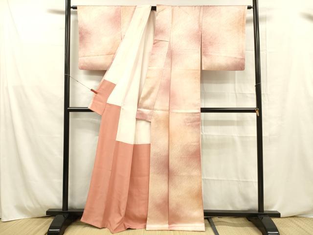 平和屋着物■上質な小紋 霞文 暈し染め 正絹 逸品 DABD6612cm