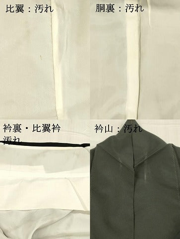 平和屋着物■黒留袖 刺繍 尾長鳥松文 金銀彩 洗える着物 DABD6633cm