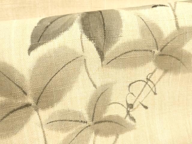 平和屋着物*夏物 八寸名古屋帯 手描き 草花文 正絹 逸品 DABD6657cm