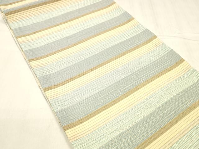 平和屋着物*夏物 全通柄袋帯 モール織 横段文 上代28万 正絹 逸品 DABD6688cm
