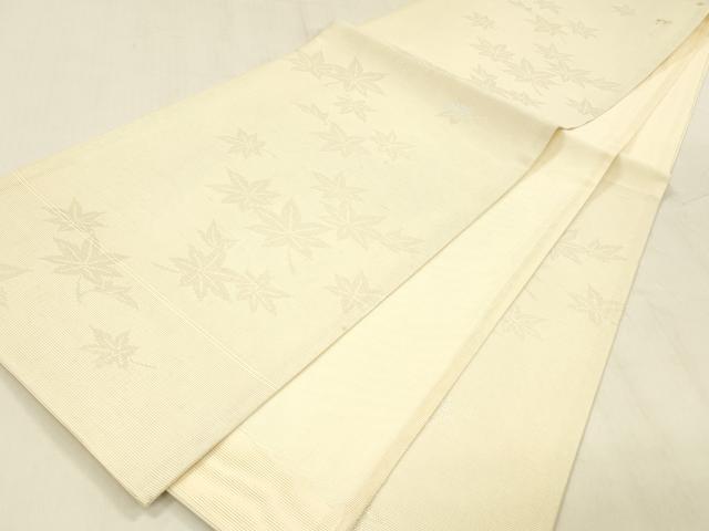 平和屋着物*夏物 六通柄袋帯 舞葉文 銀糸 正絹 逸品 DABD6711cm