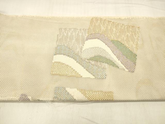 平和屋着物*夏物 つけ帯 流水文 金銀糸 正絹 逸品 DABD6716cm