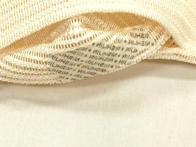 平和屋着物*夏物 西陣 絽綴れ つけ帯 草花文 金銀糸 正絹 逸品 DABD6717cm