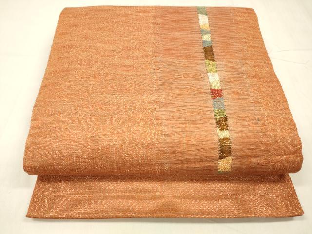 平和屋着物＊夏物　太鼓柄袋帯　抽象文様　金銀糸　正絹　逸品　DABD6734cm 平和屋着物＊夏物 太鼓柄袋帯 抽象文様 金銀糸 正絹 逸品 DABD6734cm