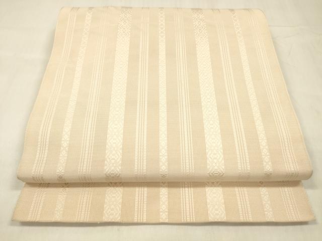 平和屋着物*夏物 本場筑前博多織 八寸名古屋帯 紗献上 虹色 正絹 逸品 DABD6735cm