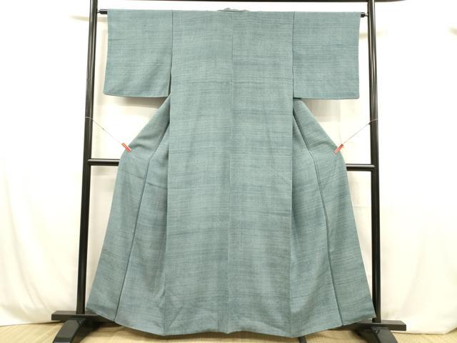 平和屋着物■江戸小紋 万筋 藍色×白色 正絹 逸品 DABD6737cm