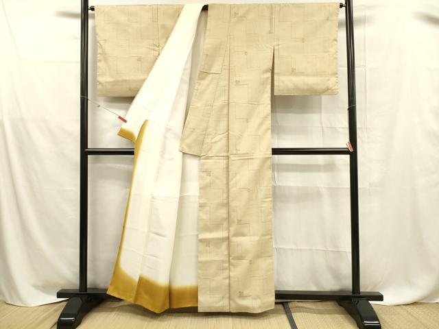平和屋着物■上質な紬 舞花文 正絹 逸品 DABD6832cm