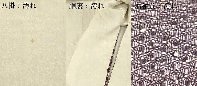 平和屋着物■訪問着 江戸小紋 鮫小紋柄 霞文 正絹 逸品 DABD6839cm