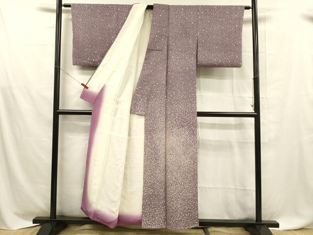 平和屋着物■訪問着 江戸小紋 鮫小紋柄 霞文 正絹 逸品 DABD6839cm