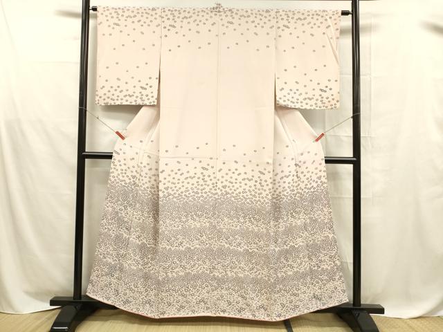 平和屋着物■訪問着 舞花文 正絹 逸品 DABD6845cm