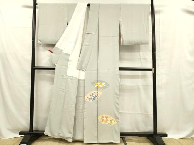 平和屋着物■豪華色留袖 地紙草花文 正絹 逸品 DABD6849cm