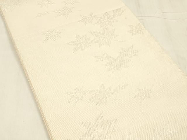 平和屋着物*夏物 六通柄袋帯 舞葉文 銀糸 正絹 逸品 DABD6881cm