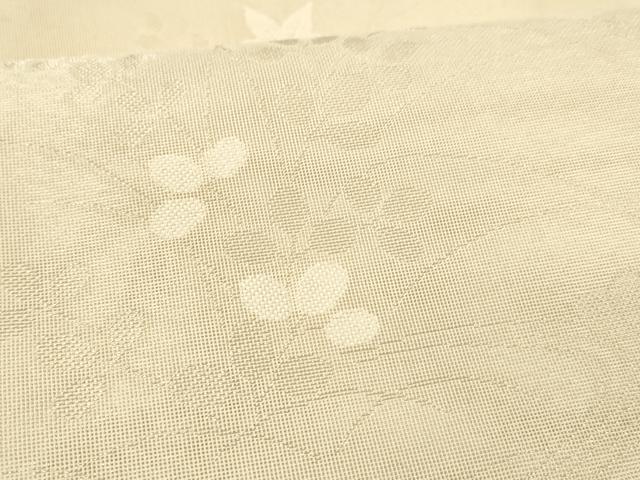 平和屋着物*夏物 西陣 六通柄袋帯 草花文 銀糸 証紙付き 正絹 逸品 DABD6883cm