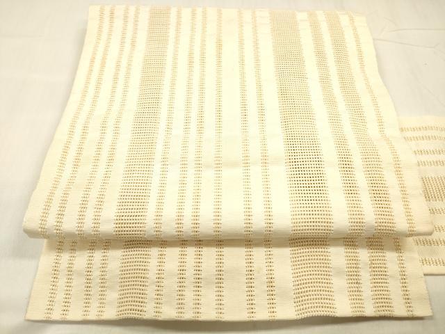平和屋着物*夏物 八寸名古屋帯 間道 肌色 大丸扱い DABD6915cm