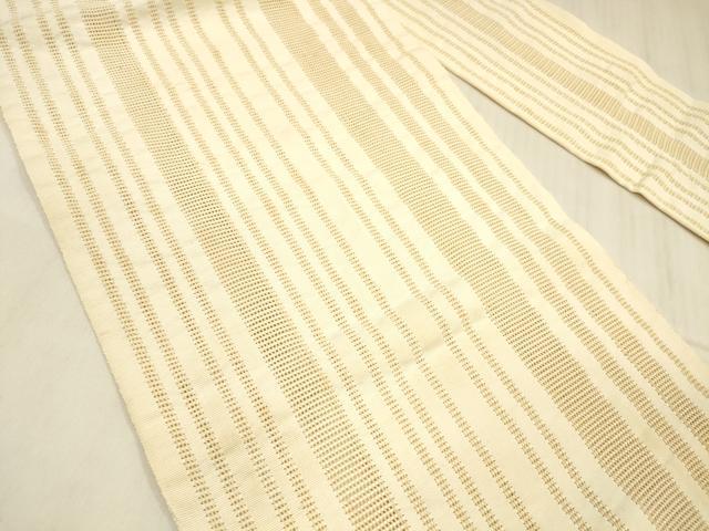 平和屋着物*夏物 八寸名古屋帯 間道 肌色 大丸扱い DABD6915cm