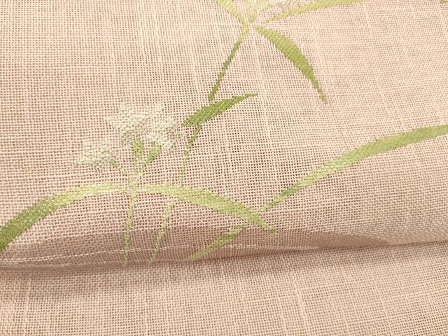 平和屋着物*夏物 八寸名古屋帯 流水草花文 DABD6916cm