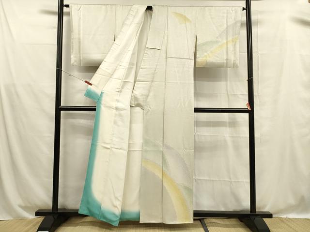 平和屋着物■訪問着 絞り 抽象文様 正絹 逸品 DABD6955cm