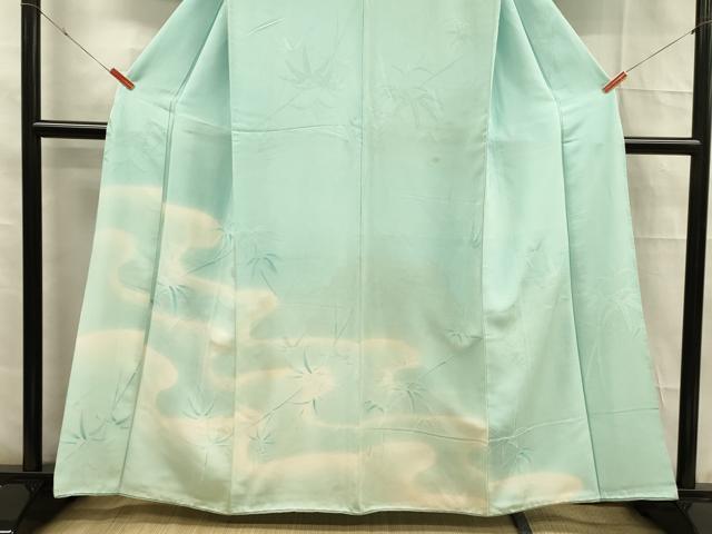 平和屋着物■訪問着 地紋起こし 笹竹文 暈し染め 正絹 逸品 DABD6966cm