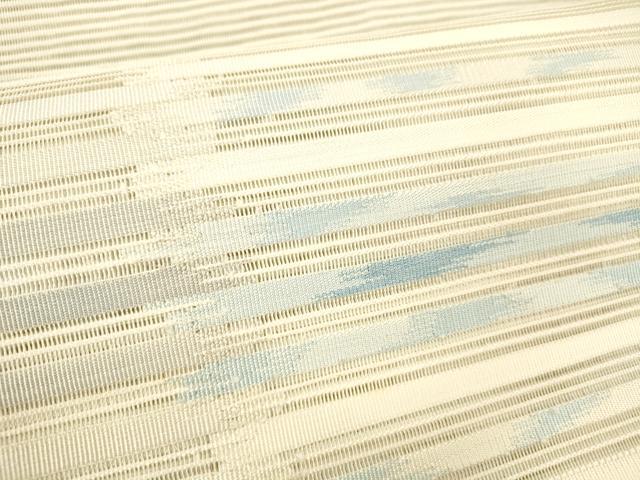 平和屋着物*夏物 絽綴れ 八寸名古屋帯 横段文 正絹 逸品 DABD6995cm